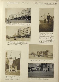 Six photographs showing views of Alexandria, Egypt. 

