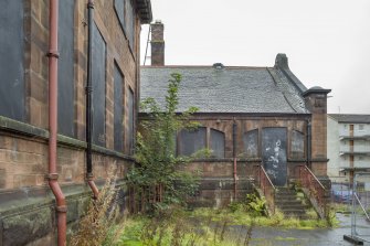 Detail of sports hall from east.