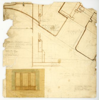 Drawing showing details of circular window in drawing room, Kirkside, St Cyrus. House for Col. Fraser.