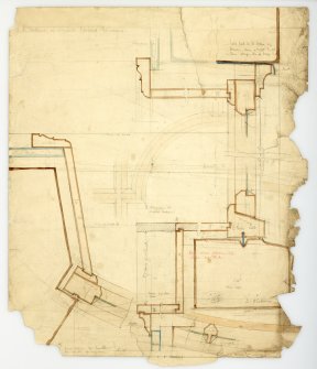 Drawing showing details of small curved window, Kirkside, St Cyrus. House for Col. Fraser.
