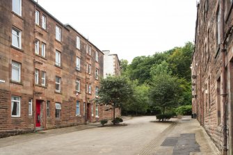 View from north showing Maxwell Street, Clune Park Housing, Port Glasgow.
