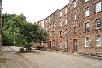 View from north showing Maxwell Street, Clune Park Housing, Port Glasgow.