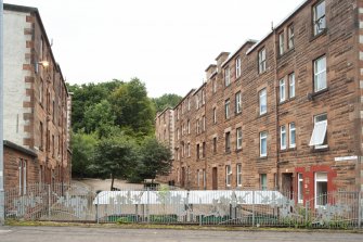 View from north showing Maxwell Street, Clune Park Housing, Port Glasgow.