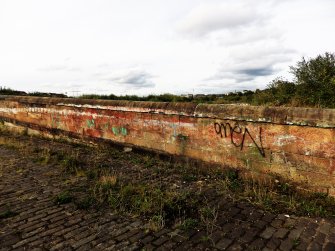 Graffiti on wall at the west end of the graving docks.