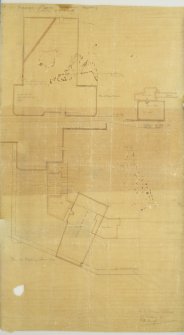 Drawing showing details, including window details, garden door jambs, section of steps at garden and plan of drawing room oriel, Kirkside, St Cyrus. House for Col. Fraser.