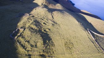 Oblique aerial view of the township remains at Hallaig.