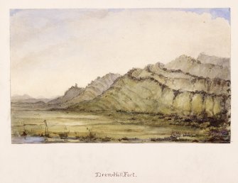 Watercolour view of fort at Drem.