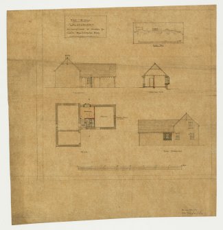 Alterations of stables. Plans, sections and elevations
