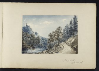 Watercolour, possibly by Clarke, inscribed 'Ardross Castle. September 1854 A. C'.