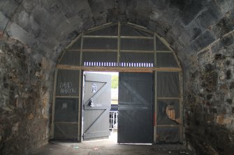 Historic building recording, General view, vault 10 from N, East Market Street Vaults, Edinburgh