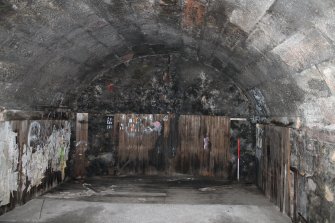 Historic building recording, General view, vault 5 from N, East Market Street Vaults, Edinburgh