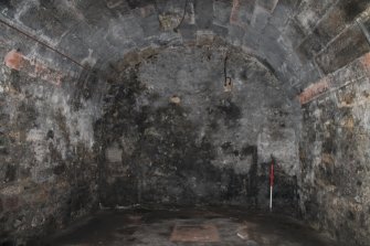 Historic building recording, General view, vault 9 from N, East Market Street Vaults, Edinburgh