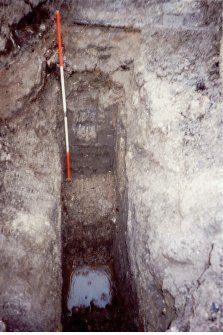 3.5m deep sondage at N end of trench