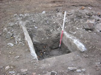 Excavation, Concrete structure/boiler room entrance [013], Craigpark Quarry, Ratho, Edinburgh