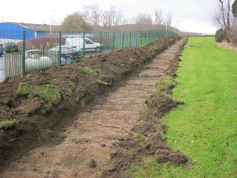 Archaeological Evaluation, Trench 8 post-excavation from E, Donibristle Airfield, Dalgety Bay