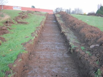 Archaeological Evaluation, Trench 2 post-excavation from SW, Donibristle Airfield, Dalgety Bay