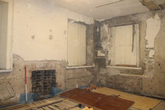 Historic building recording, Room 9, General view from SE, 24-26 West Harbour Road, Edinburgh