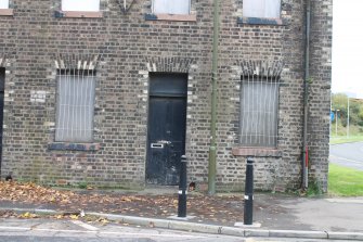Historic building recording, N elevation, Detail of three bays to W from N, 24-26 West Harbour Road, Edinburgh