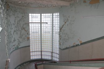 Historic building recording, Room 2/4, General view of stairwell from S, Ainslie Park High School and (later) Telford College, Pilton, Edinburgh