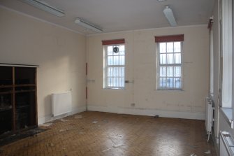 Historic building recording, No 5 (former post office), Room 1/2, general view from E, 4-5 West Park Place, Edinburgh