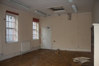 Historic building recording, No 5 (former post office), Room 1/2, general view from W, 4-5 West Park Place, Edinburgh