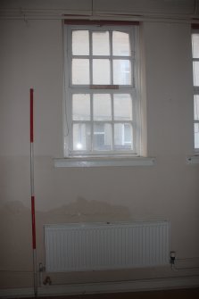 Historic building recording, No 5 (former post office), Room 0/2, detail of window from NE, 4-5 West Park Place, Edinburgh