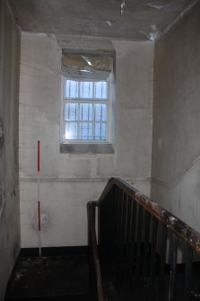 Historic building recording, No 5 (former post office), Room 1/1, detail of windwo from SW, 4-5 West Park Place, Edinburgh
