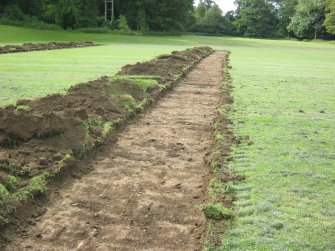 Archaeological evaluation, Trench post-excavation, Malleny Park, Currie Rugby Club, Edinburgh