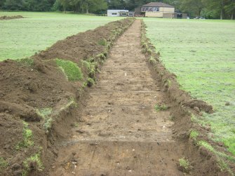 Archaeological evaluation, Trench post-excavation, Malleny Park, Currie Rugby Club, Edinburgh