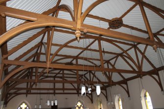 Historic building recording, Room 1/1, Detail of roof from S, Elgin South Parish Church, Moray Street, Elgin