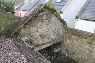 Historic building recording, W wall internal, General view from SE, 'St Annes', 2 East Terrace, South Queensferry