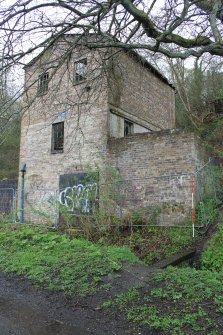 Historic building recording, N elevation, General view from NW, Kinleith Paper Mill, Currie