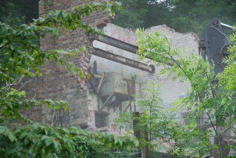 Historic building recording, General view of demolition from NE, Kinleith Paper Mill, Currie