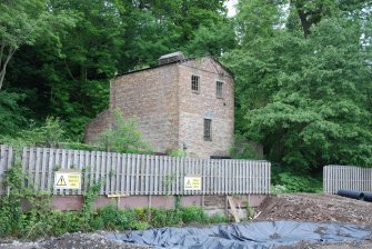 Historic building recording, General view prior to demolition from NE, Kinleith Paper Mill, Currie