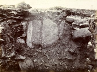 Photograph of White Gate Broch, large stones in wall.