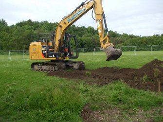 Watching brief, Starting work at carpark from NE, Linlithgow Leisure Centre, Low Port, Linlithgow