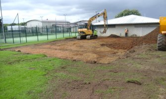 Watching brief, Stripping complete at pavilion, Linlithgow Leisure Centre, Low Port, Linlithgow