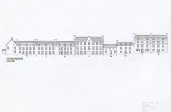 Publication drawing; elevation of Main Street North, East Side. 