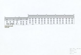 Publication drawing; elevation of Main Street South, West Side, Black Land and Ark Land, Inveraray.