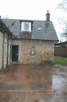 Historic building recording, SE elevation, General view of the NE cottage from SE, The Stables, Foxhall, Kirkliston, Edinburgh