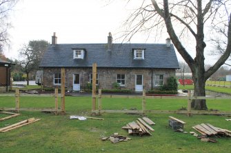 Historic building recording, NW elevation, General view from NW, The Stables, Foxhall, Kirkliston, Edinburgh