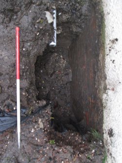 Watching brief, Exploratory trench for foundations requested previously by engineers, The Torphichen Arms Hotel, Bank Street, Mid Calder