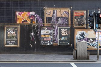 Detail of mural on Argyle Street. 