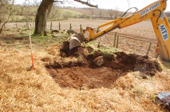 Archaeological Evaluation photograph, Lower Gauls Barrow, Location/working shots, Trench 03