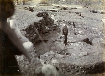 Photograph of Nybster Broch, underground habitation, tanks.