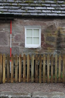 Historic building recording, W elevation, general view of window (10), Angus Folk Museum, Kirk Wynd, Glamis