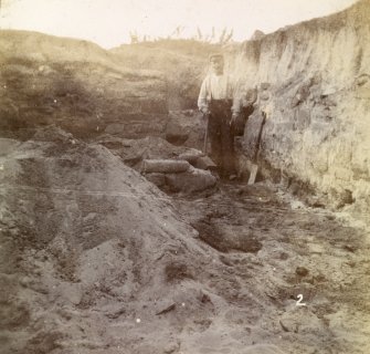 Photograph of Freswick 'Shore' ruins. Chamber in wall.