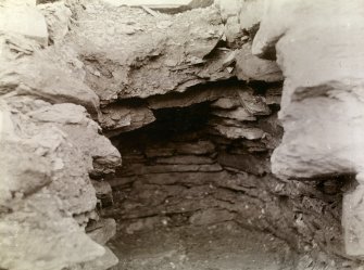Photograph of chamber in wall at Elsay Broch. 