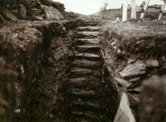 Photograph, steps in wall at Elsay Broch. 
