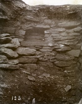 Photograph, ambry in secondary construction inside of Elsay Broch. 